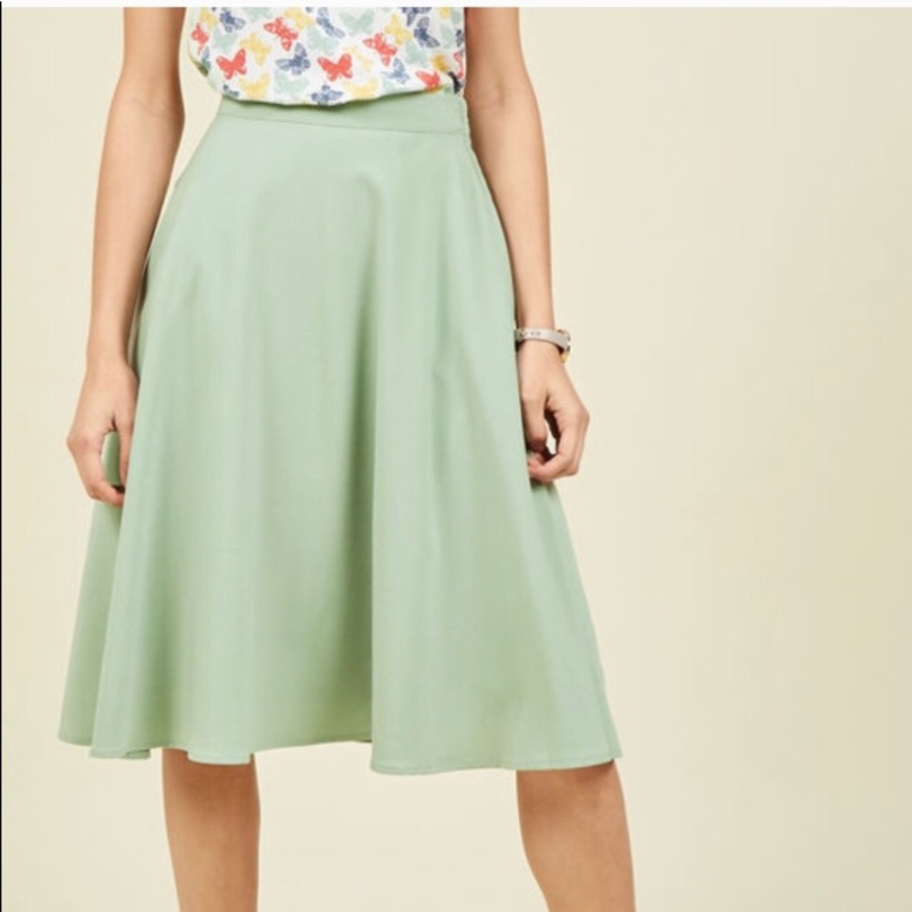 Modcloth Just this Sway- Pastel Green